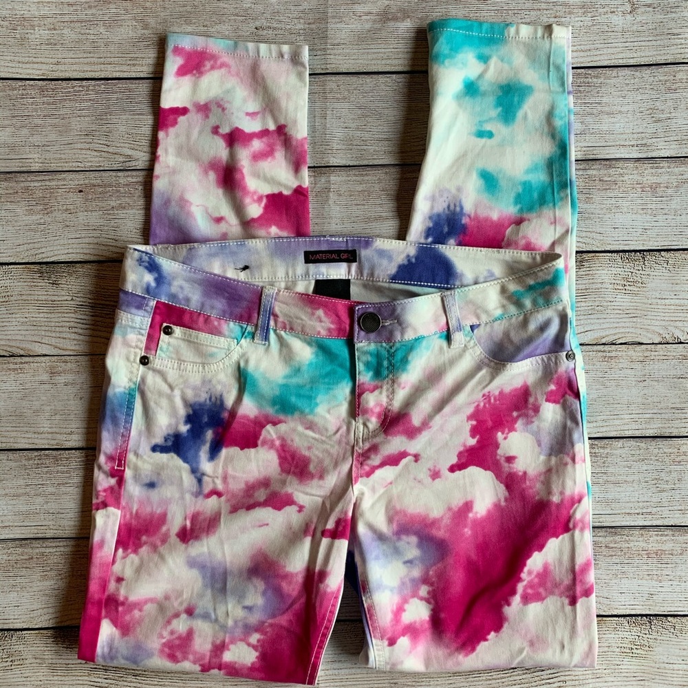 Tie Dye White Jeans